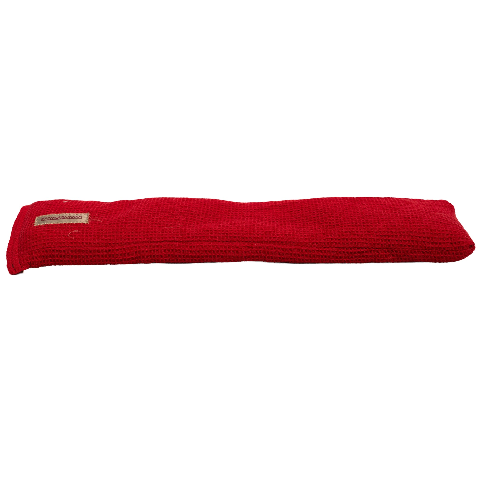 Unscented - Microwavable Upcycled Therapy Sock: Reusable Rice & Flaxseed Heat/Ice Pad - Red Towel