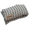 Unscented - Microwavable Upcycled Therapy Sock: Reusable Rice & Flaxseed Heat/Ice Pad - Zig Zag Print