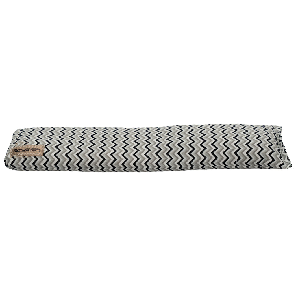 Unscented - Microwavable Upcycled Therapy Sock: Reusable Rice & Flaxseed Heat/Ice Pad - Zig Zag Print