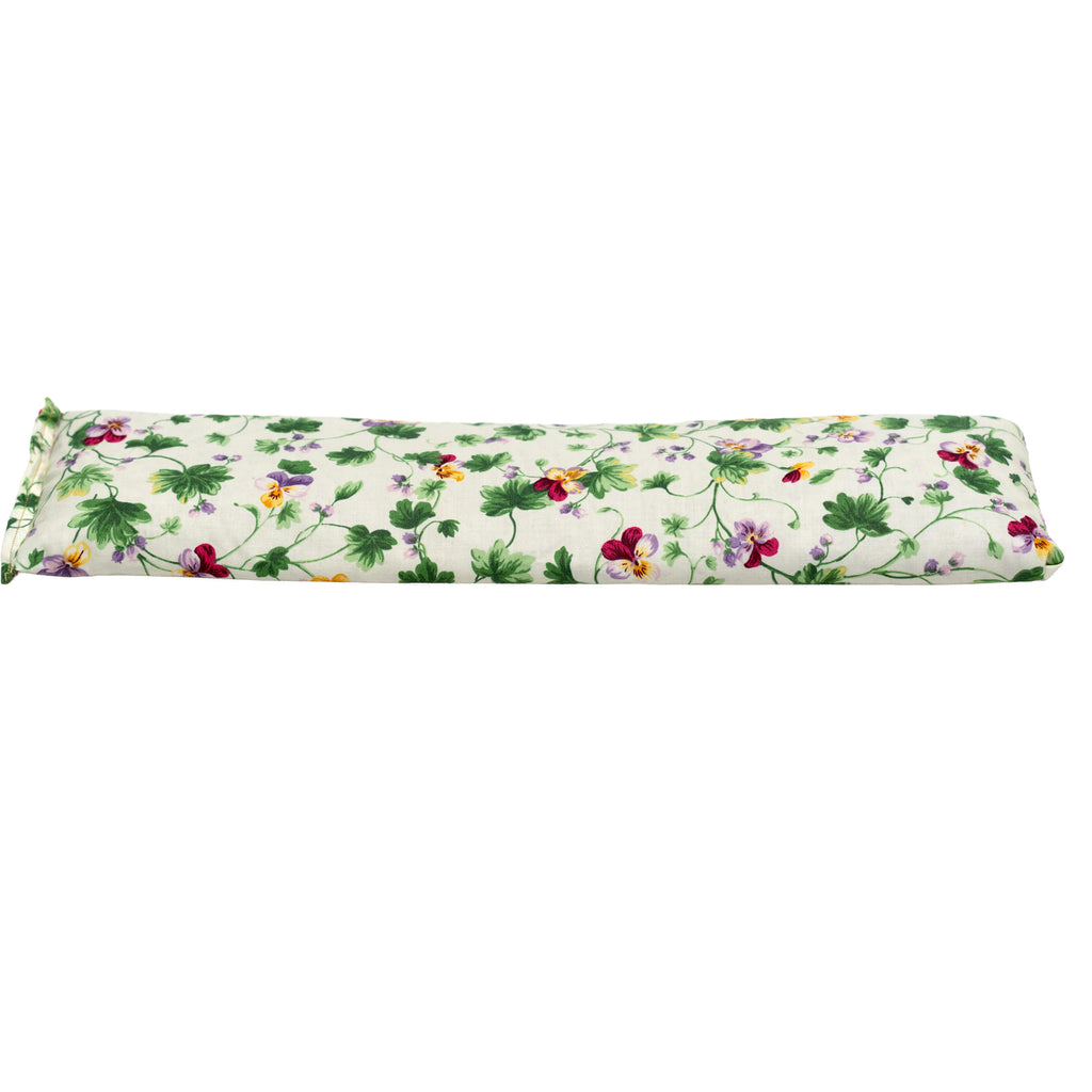 Unscented - Microwavable Upcycled Therapy Sock: Reusable Rice & Flaxseed Heat/Ice Pad - Flower Print