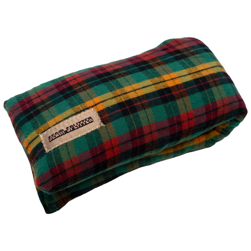 Lavender Scented - Microwavable Upcycled Therapy Sock: Reusable Rice & Flaxseed Heat/Ice Pad - Flannel