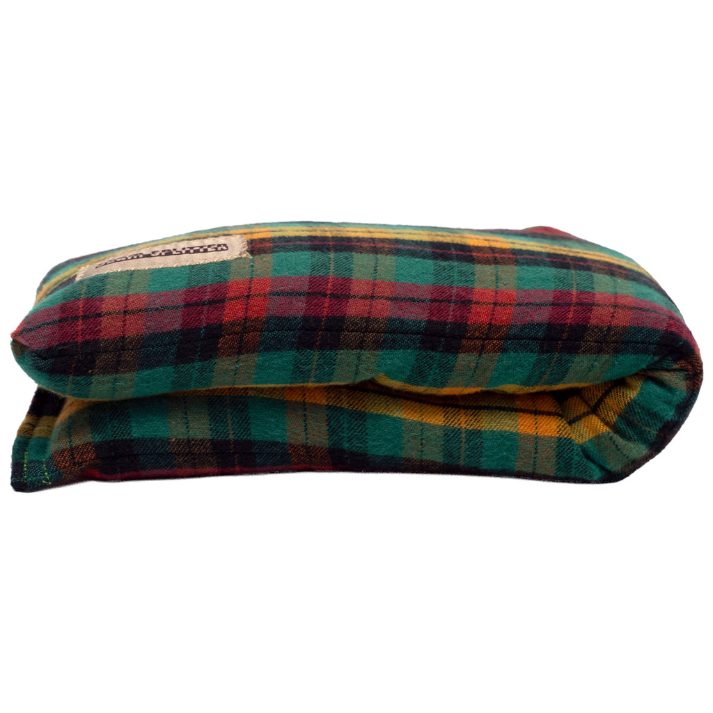 Lavender Scented - Microwavable Upcycled Therapy Sock: Reusable Rice & Flaxseed Heat/Ice Pad - Flannel