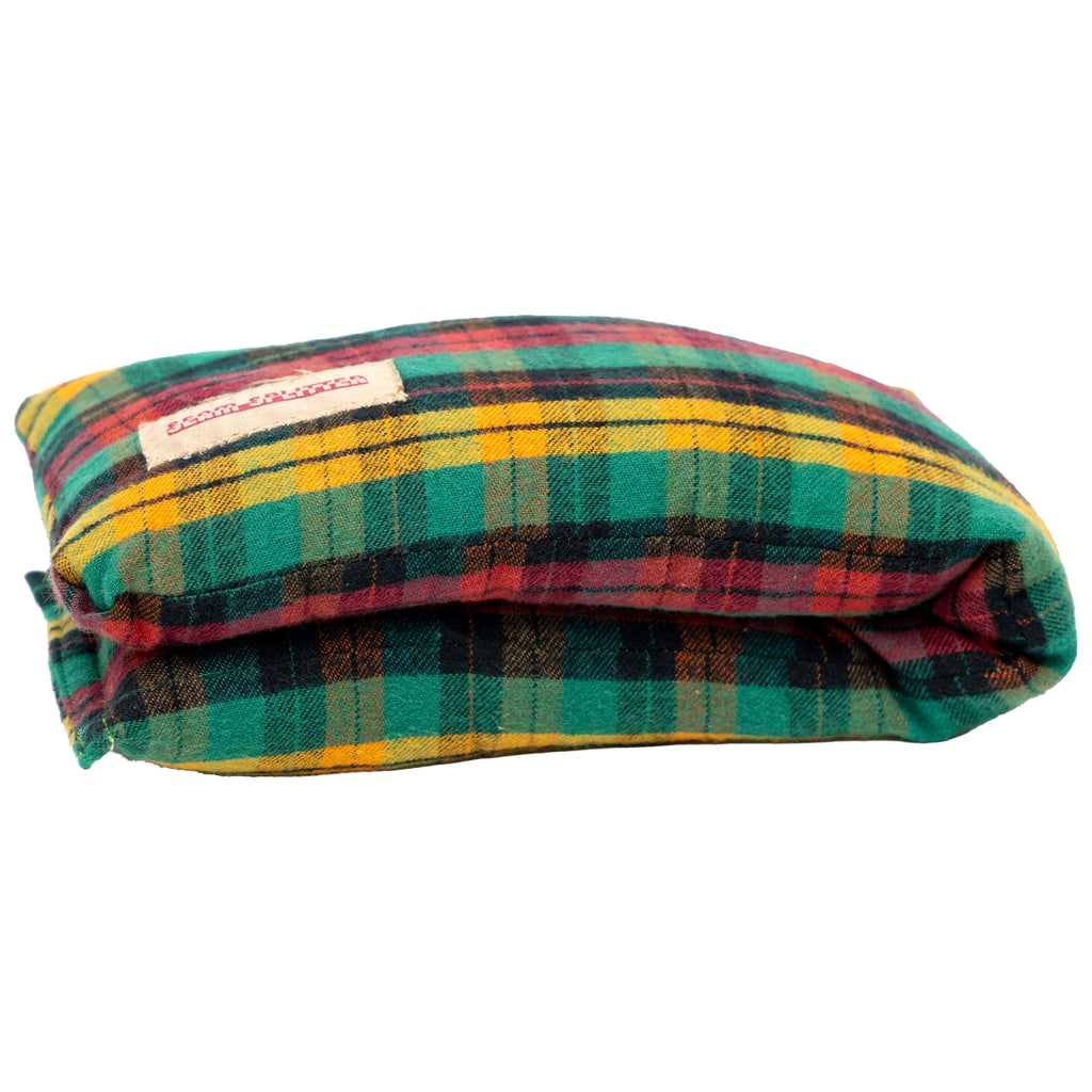 Rosemary Scented - Microwavable Upcycled Therapy Sock: Reusable Rice & Flaxseed Heat/Ice Pad - Flannel