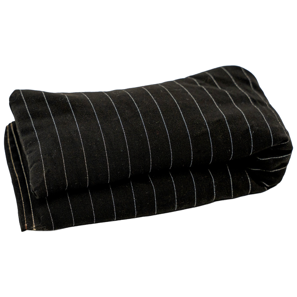 Eucalyptus Scented - Microwavable Upcycled Therapy Sock: Reusable Rice & Flaxseed Heat/Ice Pad - Black Sheet