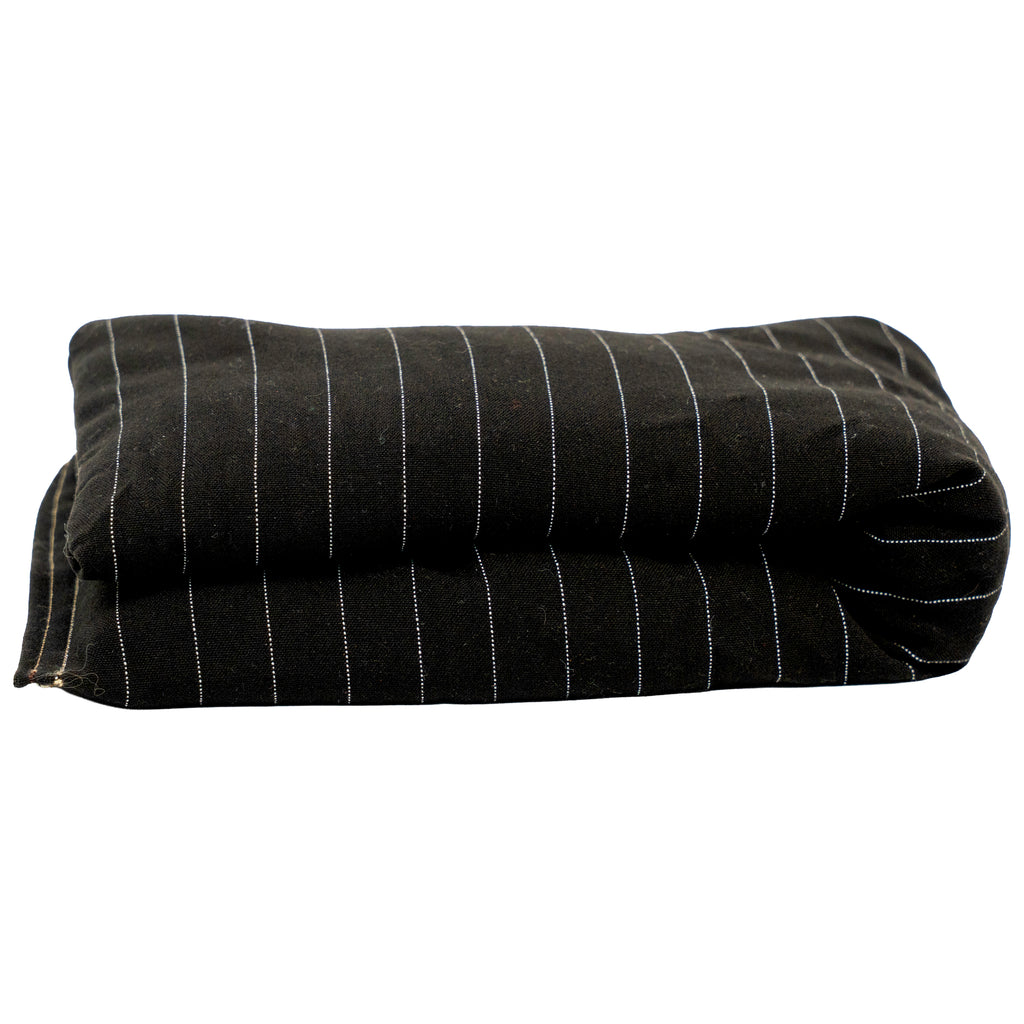 Eucalyptus Scented - Microwavable Upcycled Therapy Sock: Reusable Rice & Flaxseed Heat/Ice Pad - Black Sheet