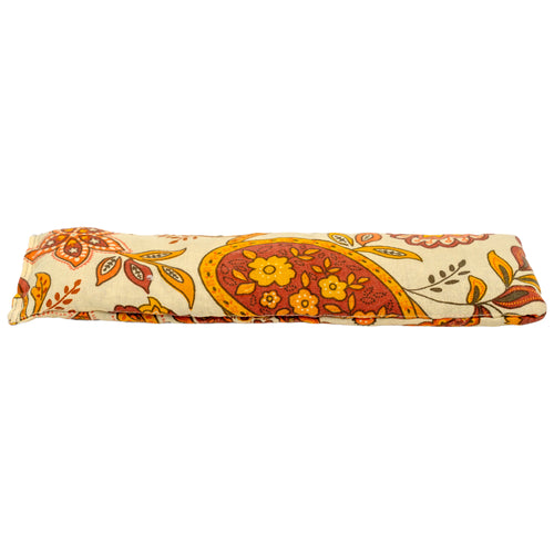 Eucalyptus Scented - Microwavable Upcycled Therapy Sock: Reusable Rice & Flaxseed Heat/Ice Pad - Retro Print