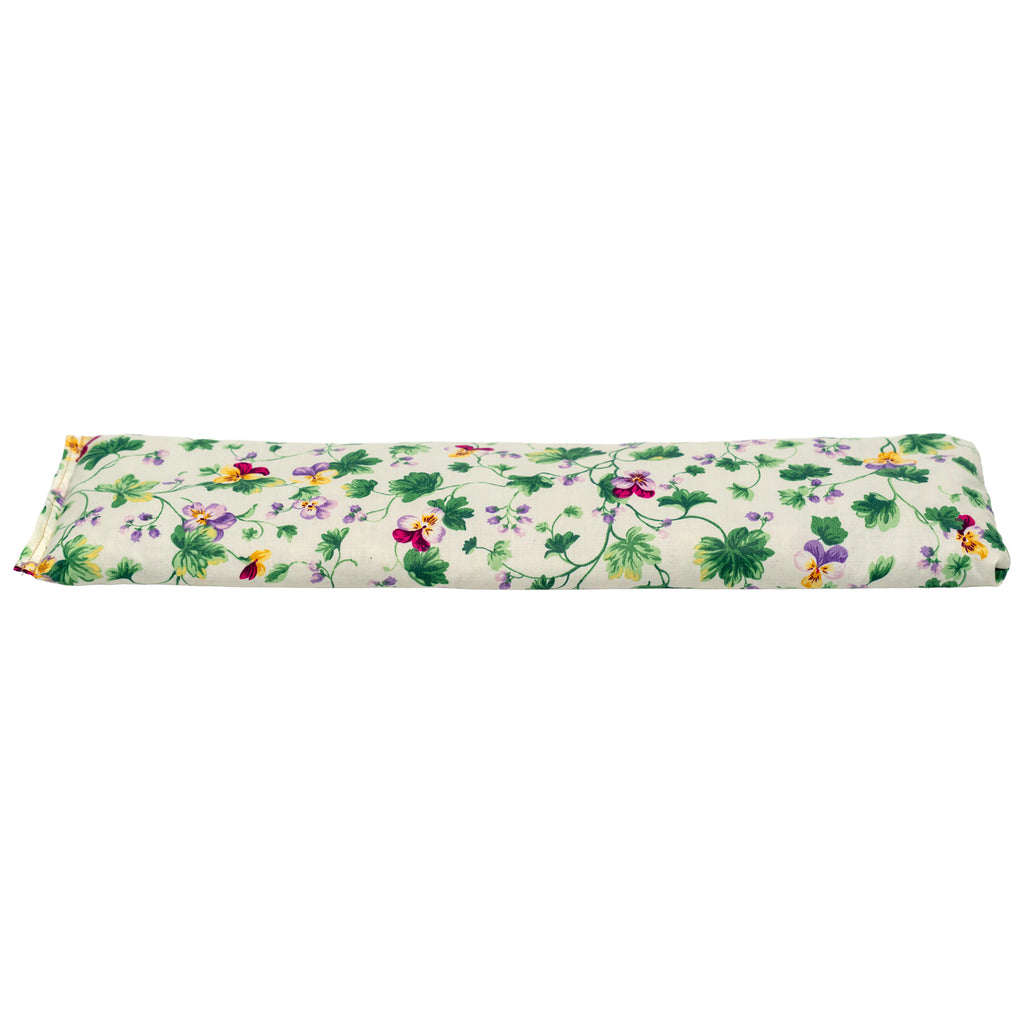 Eucalyptus Scented - Microwavable Upcycled Therapy Sock: Reusable Rice & Flaxseed Heat/Ice Pad - Flower Print