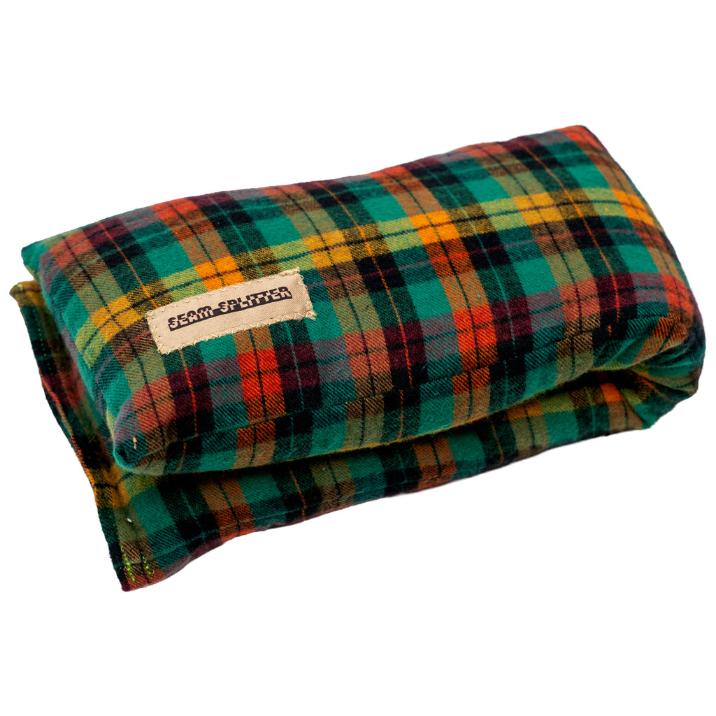 Chamomile Scented - Microwavable Upcycled Therapy Sock: Reusable Rice & Flaxseed Heat/Ice Pad - Flannel