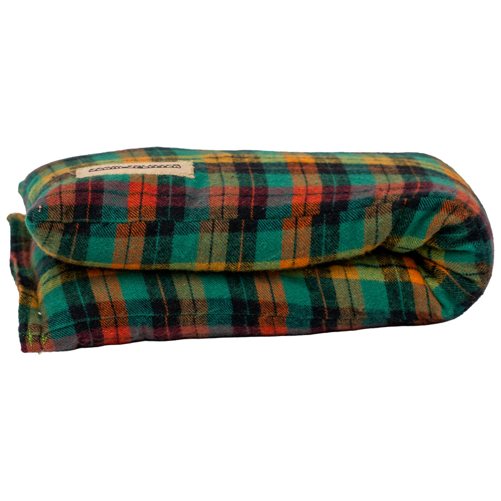 Chamomile Scented - Microwavable Upcycled Therapy Sock: Reusable Rice & Flaxseed Heat/Ice Pad - Flannel