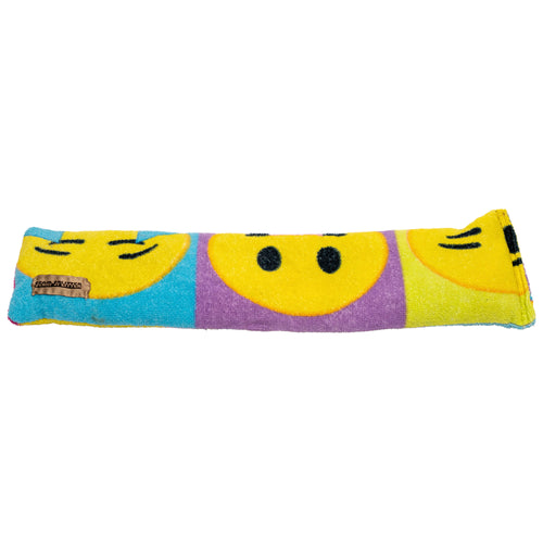 Chamomile Scented - Microwavable Upcycled Therapy Sock: Reusable Rice & Flaxseed Heat/Ice Pad - Emoji Towel