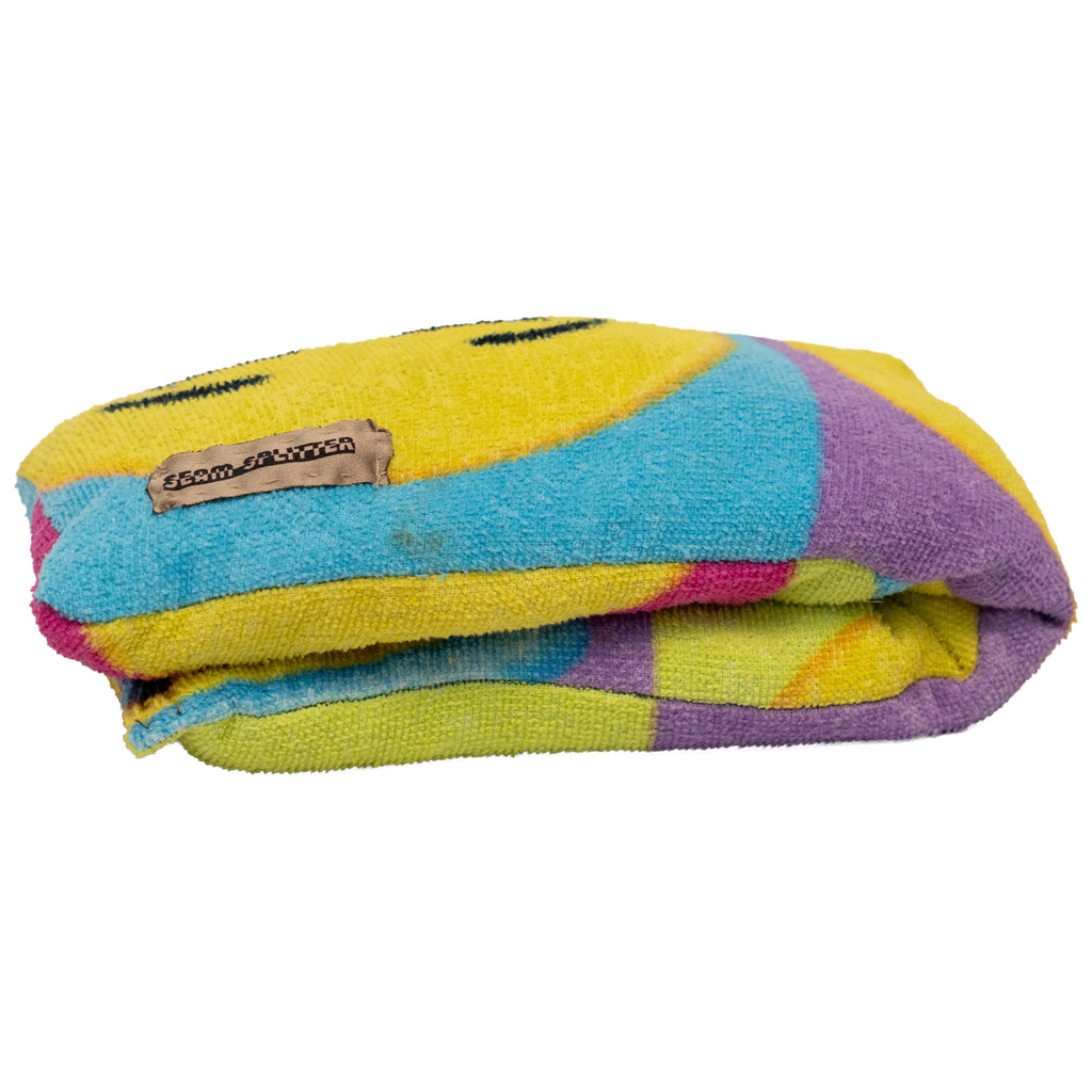 Chamomile Scented - Microwavable Upcycled Therapy Sock: Reusable Rice & Flaxseed Heat/Ice Pad - Emoji Towel