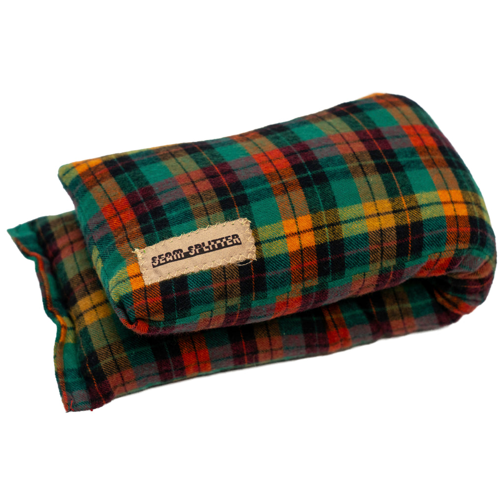 Chamomile Scented - Microwavable Upcycled Therapy Sock: Reusable Rice & Flaxseed Heat/Ice Pad - Flannel