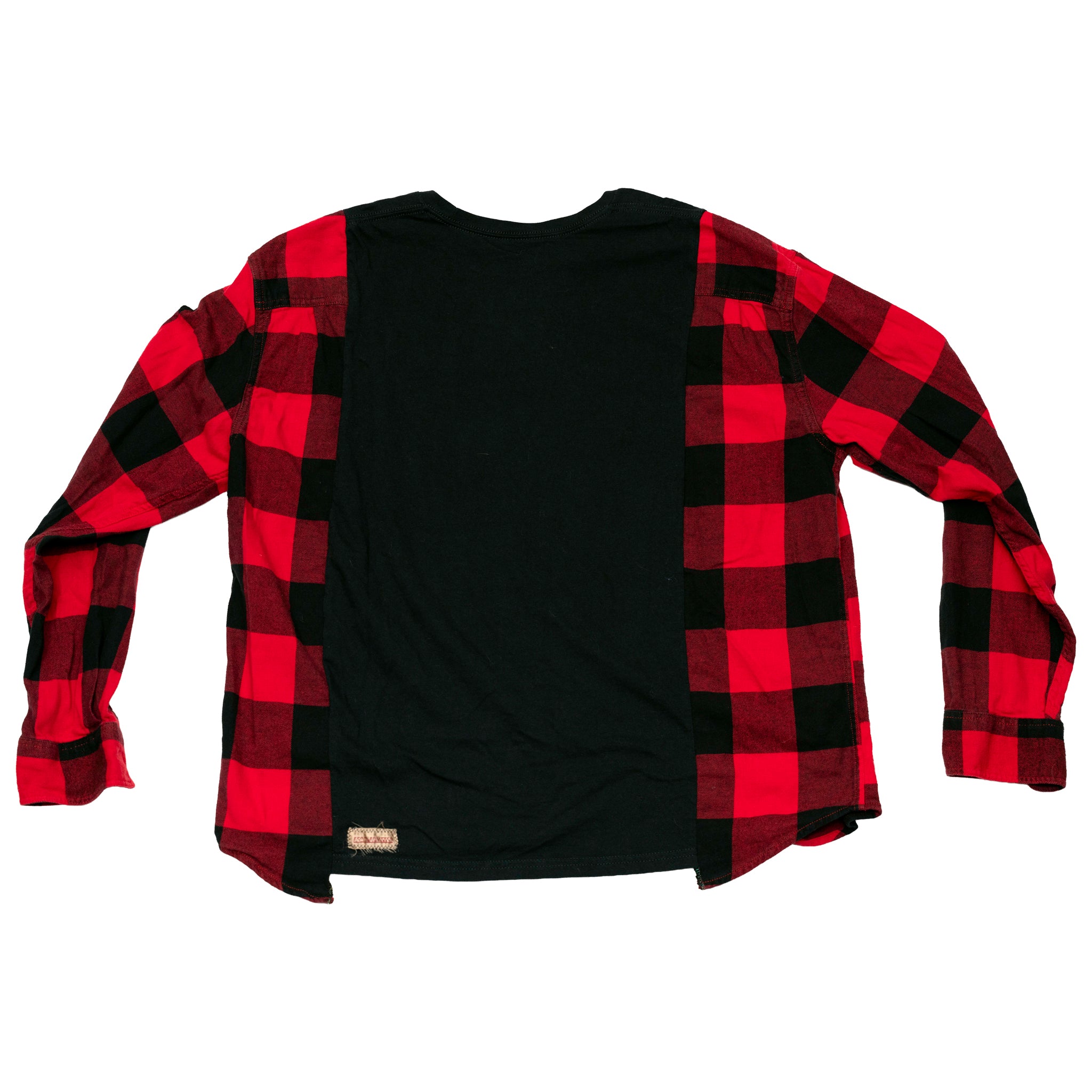 Pizza People Flannel Campfire Style Sweatshirt - Reworked Vintage Upcycled Sports Plaid - [M]