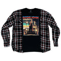 Elton John Flannel Campfire Style Sweatshirt - Reworked Vintage Upcycled Plaid - [L]
