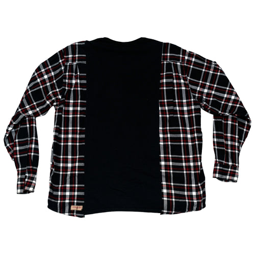 Elton John Flannel Campfire Style Sweatshirt - Reworked Vintage Upcycled Plaid - [L]