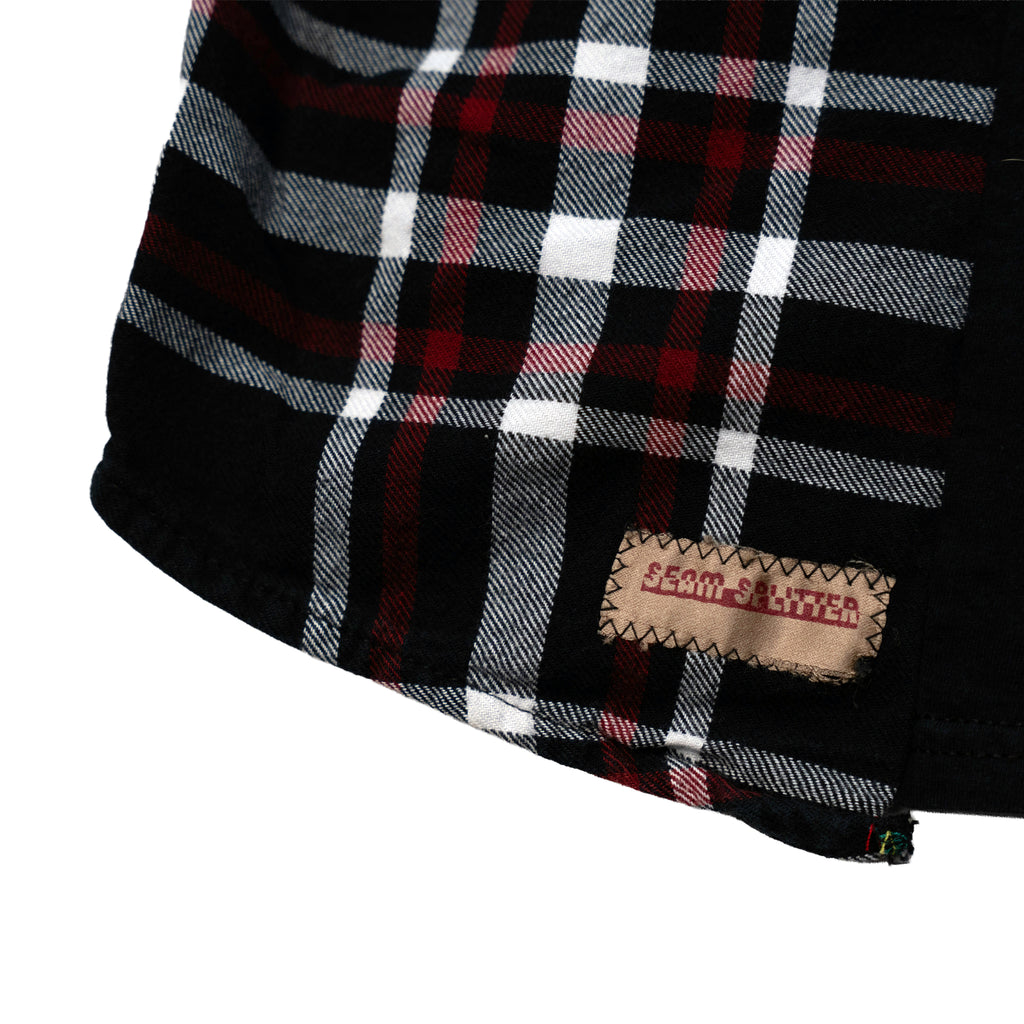 Elton John Flannel Campfire Style Sweatshirt - Reworked Vintage Upcycled Plaid - [L]