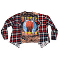 Biggie Smalls Flannel Campfire Style Sweatshirt - Reworked Vintage Upcycled Plaid - [M]