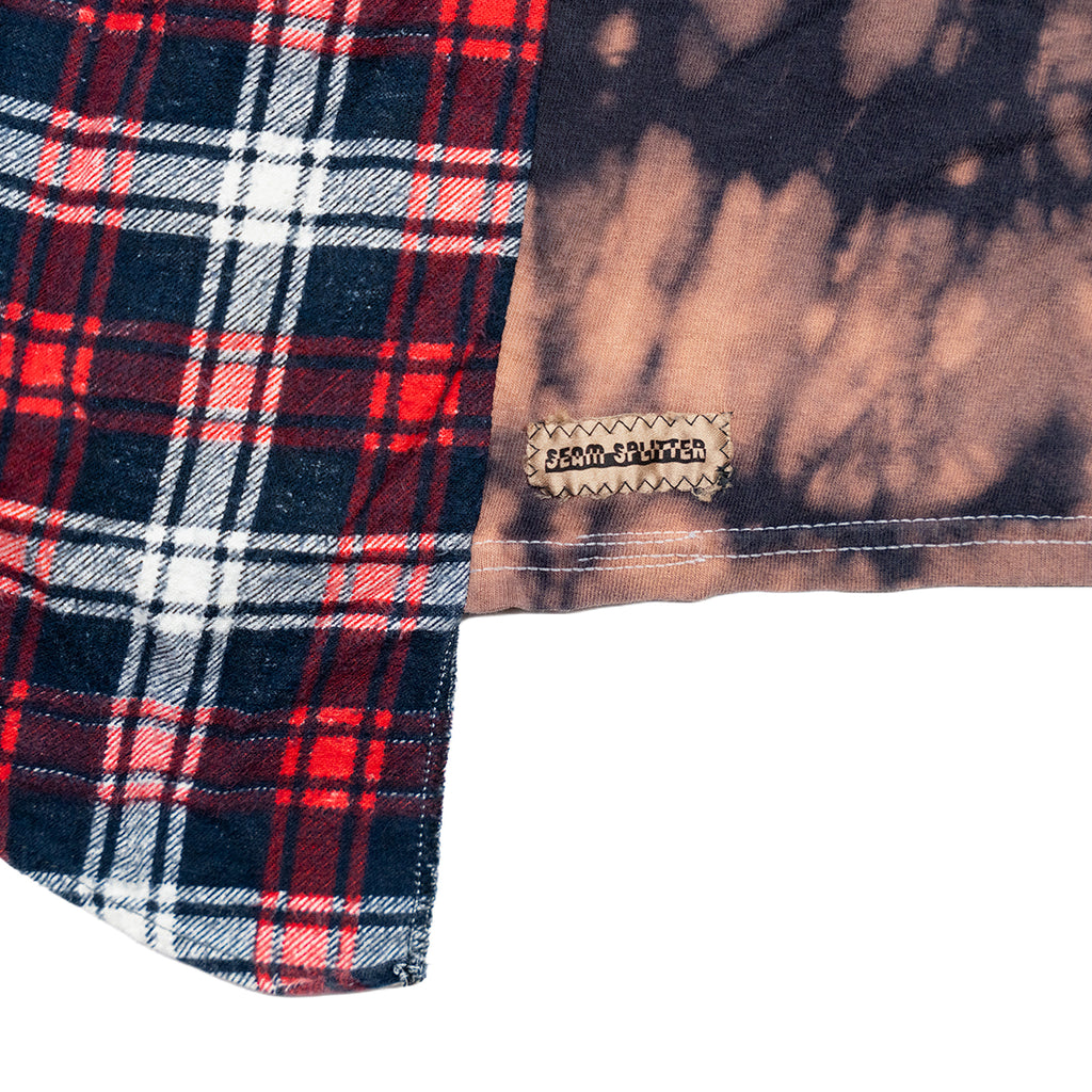 Biggie Smalls Flannel Campfire Style Sweatshirt - Reworked Vintage Upcycled Plaid - [M]