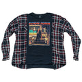 Elton John Flannel Campfire Style Sweatshirt - Reworked Vintage Upcycled Plaid - [L]